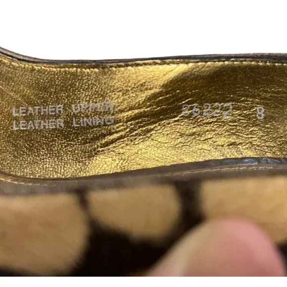 J Crew Collection Animal Print Calf Hair Peep Toe Horsebit Wedge Shoes Womens 8 - Picture 11 of 16